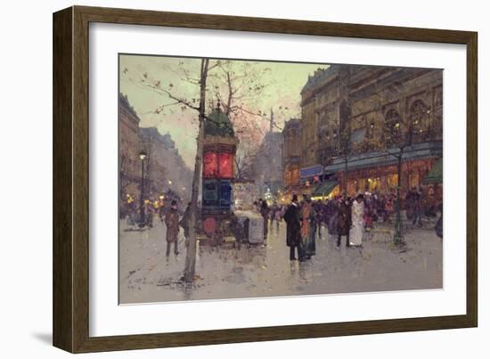 Paris Street Scene-Eugene Galien-Laloue-Framed Premium Giclee Print