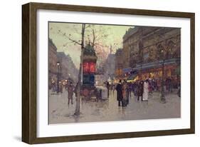 Paris Street Scene-Eugene Galien-Laloue-Framed Premium Giclee Print