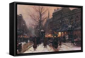 Paris, Street, Snow 1925-null-Framed Stretched Canvas