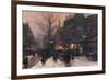 Paris, Street, Snow 1925-null-Framed Premium Giclee Print