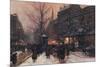 Paris, Street, Snow 1925-null-Mounted Premium Giclee Print