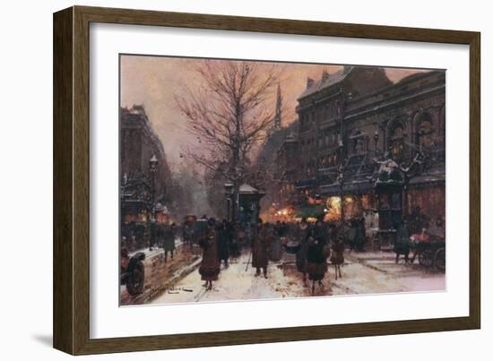 Paris, Street, Snow 1925-null-Framed Art Print