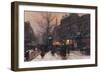 Paris, Street, Snow 1925-null-Framed Art Print