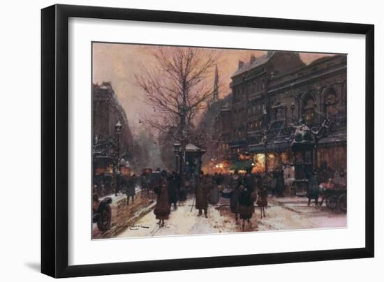 Paris, Street, Snow 1925-null-Framed Art Print