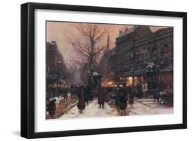 Paris, Street, Snow 1925-null-Framed Art Print