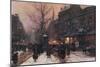 Paris, Street, Snow 1925-null-Mounted Art Print