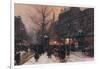 Paris, Street, Snow 1925-null-Framed Art Print