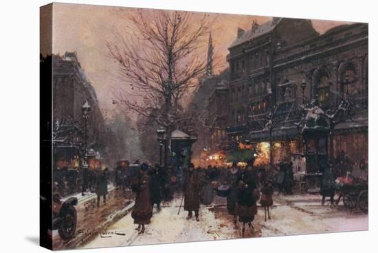 Paris, Street, Snow 1925-null-Stretched Canvas