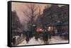 Paris, Street, Snow 1925-null-Framed Stretched Canvas