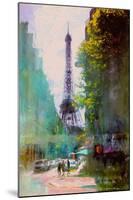 Paris Street-John Rivera-Mounted Art Print