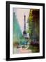 Paris Street-John Rivera-Framed Art Print