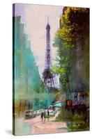 Paris Street-John Rivera-Stretched Canvas