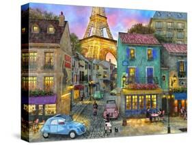 Paris Streets-Dominic Davison-Stretched Canvas