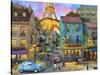 Paris Streets-Dominic Davison-Stretched Canvas