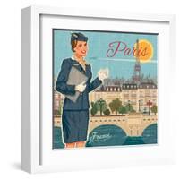 Paris suit-Bruno Pozzo-Framed Art Print