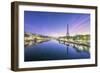 Paris sunrise on the Seine-Philippe Manguin-Framed Photographic Print