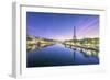 Paris sunrise on the Seine-Philippe Manguin-Framed Photographic Print