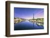 Paris sunrise on the Seine-Philippe Manguin-Framed Photographic Print