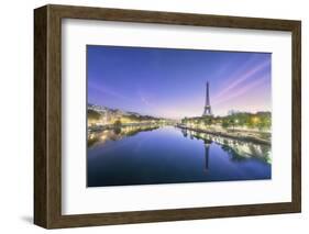 Paris sunrise on the Seine-Philippe Manguin-Framed Photographic Print