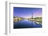 Paris sunrise on the Seine-Philippe Manguin-Framed Photographic Print