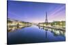 Paris sunrise on the Seine-Philippe Manguin-Stretched Canvas