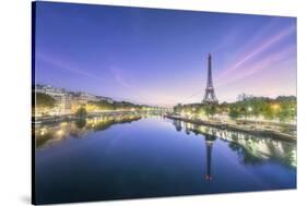 Paris sunrise on the Seine-Philippe Manguin-Stretched Canvas