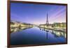 Paris sunrise on the Seine-Philippe Manguin-Framed Photographic Print