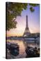 Paris sunrise-Philippe Manguin-Stretched Canvas