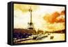 Paris Sunset - In the Style of Oil Painting-Philippe Hugonnard-Framed Stretched Canvas