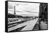 Paris sur Seine Collection - Banks of the Seine-Philippe Hugonnard-Framed Stretched Canvas