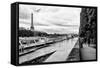 Paris sur Seine Collection - Banks of the Seine-Philippe Hugonnard-Framed Stretched Canvas