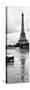 Paris sur Seine Collection - Barges along River Seine with Eiffel Tower I-Philippe Hugonnard-Stretched Canvas