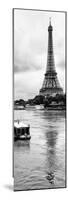 Paris sur Seine Collection - Barges along River Seine with Eiffel Tower I-Philippe Hugonnard-Mounted Photographic Print