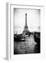 Paris sur Seine Collection - Barges along River Seine with Eiffel Tower III-Philippe Hugonnard-Framed Photographic Print