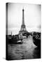 Paris sur Seine Collection - Barges along River Seine with Eiffel Tower III-Philippe Hugonnard-Stretched Canvas