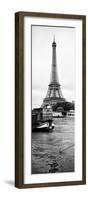 Paris sur Seine Collection - Barges along River Seine with Eiffel Tower V-Philippe Hugonnard-Framed Photographic Print