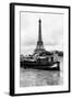 Paris sur Seine Collection - Barges along River Seine with Eiffel Tower VI-Philippe Hugonnard-Framed Photographic Print