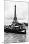 Paris sur Seine Collection - Barges along River Seine with Eiffel Tower VI-Philippe Hugonnard-Mounted Photographic Print