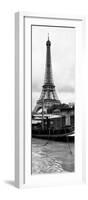 Paris sur Seine Collection - Barges along River Seine with Eiffel Tower VII-Philippe Hugonnard-Framed Photographic Print