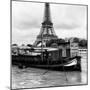 Paris sur Seine Collection - Barges along River Seine with Eiffel Tower VIII-Philippe Hugonnard-Mounted Photographic Print