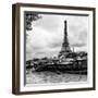 Paris sur Seine Collection - Barges along River Seine with Eiffel Tower XI-Philippe Hugonnard-Framed Photographic Print