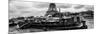 Paris sur Seine Collection - Barges along River Seine with Eiffel Tower XII-Philippe Hugonnard-Mounted Photographic Print