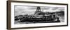 Paris sur Seine Collection - Barges along River Seine with Eiffel Tower XII-Philippe Hugonnard-Framed Photographic Print