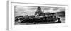Paris sur Seine Collection - Barges along River Seine with Eiffel Tower XII-Philippe Hugonnard-Framed Photographic Print