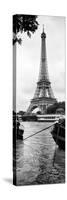 Paris sur Seine Collection - Barges along River Seine with Eiffel Tower XIV-Philippe Hugonnard-Stretched Canvas