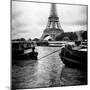 Paris sur Seine Collection - Barges along River Seine with Eiffel Tower XV-Philippe Hugonnard-Mounted Photographic Print