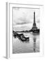 Paris sur Seine Collection - Barges along River Seine with Eiffel Tower-Philippe Hugonnard-Framed Photographic Print
