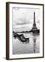 Paris sur Seine Collection - Barges along River Seine with Eiffel Tower-Philippe Hugonnard-Framed Photographic Print