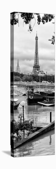 Paris sur Seine Collection - Barges on the Seine II-Philippe Hugonnard-Stretched Canvas