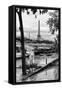 Paris sur Seine Collection - Barges on the Seine-Philippe Hugonnard-Framed Stretched Canvas